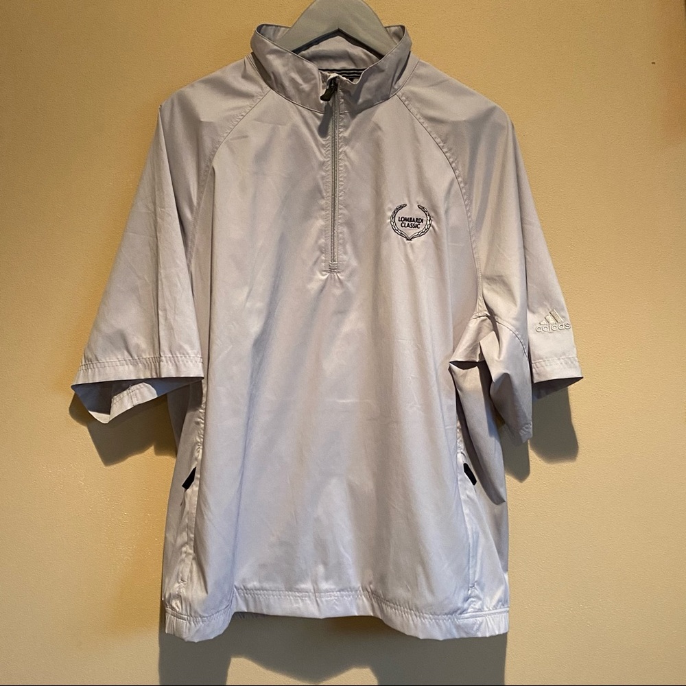 Adidas Lombardi Classic Golf Wind Shirt Gray Large
